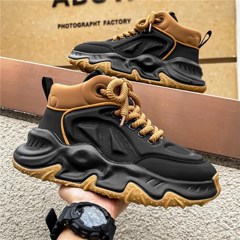 Платформа Мужские Кроссовки Мода Мужская Повседневная Обувь для Скейтборда Удобная Износостойкая Нескользящая Мужская Обувь для Бега