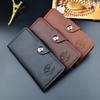 Men Long Wallet Vintage Design Fashion Faux Leather Coin Purse Brand Card Holder