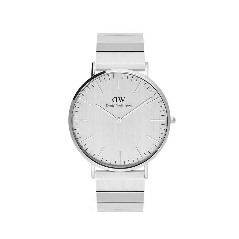 DANIEL WELLINGTON Часы кварцевый механизм 40 мм белый циферблат мужские часы цепь ремешок пианино DW00100775