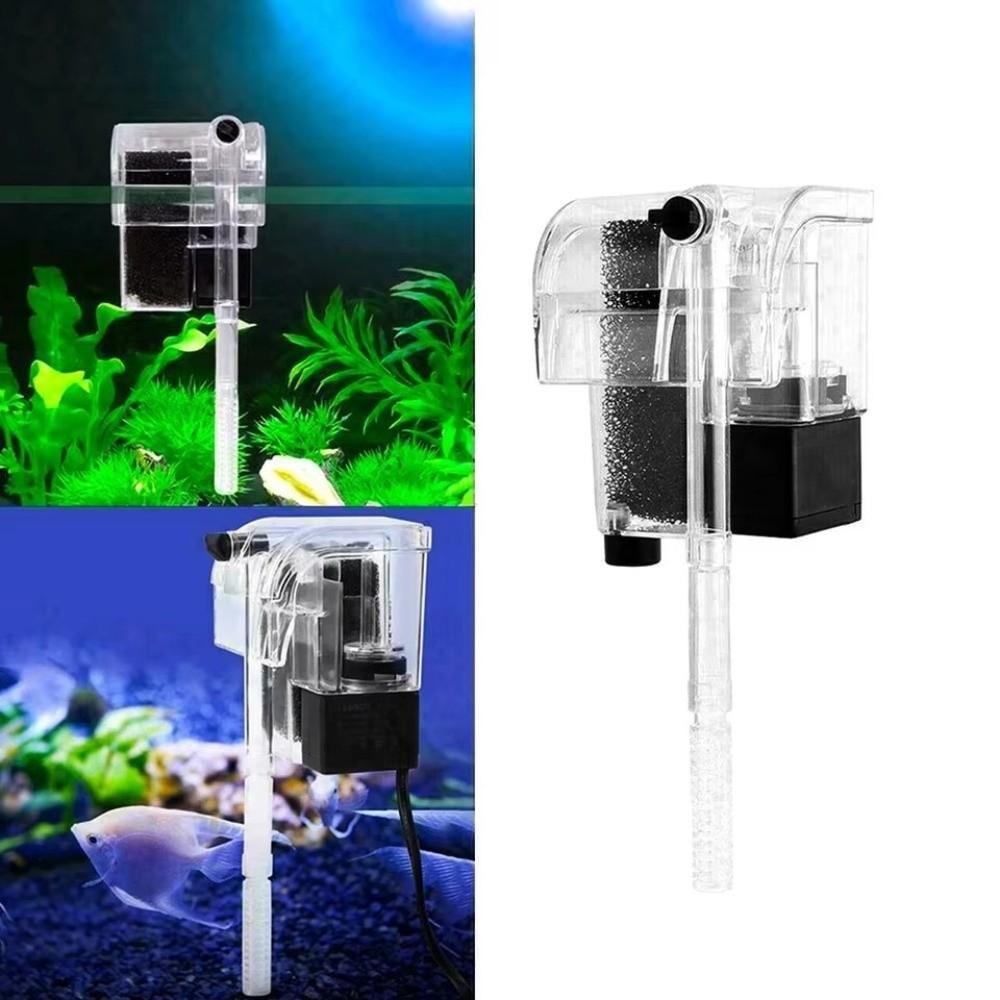 EU/US Plug Fish Tank Filter Silent Operation Hang-On-Back Filter Aquarium Filter Small Fish Tanks