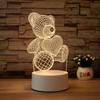 2022 Acrylic 3D Led Cordless Sleeping Kid Bedroom Small Led Lamp Base Night Light With