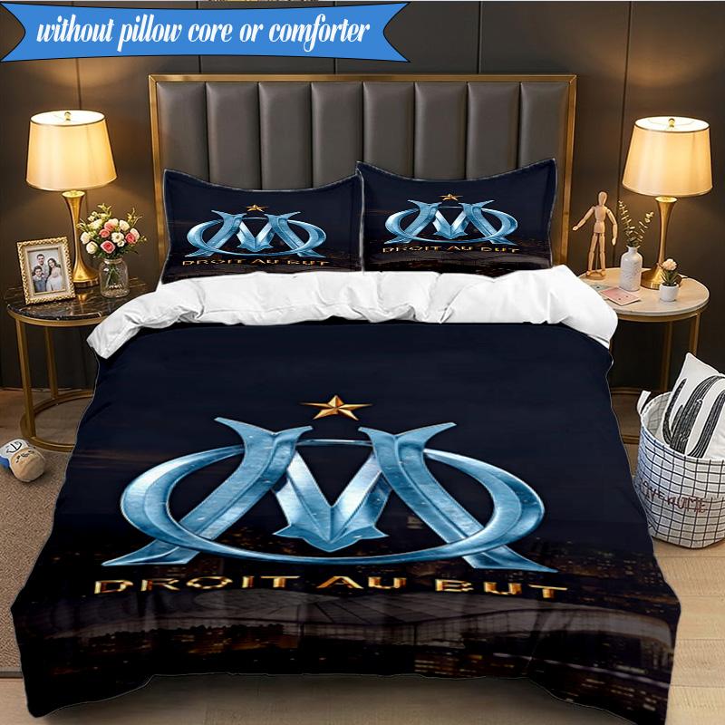 3PCS Mar-seille With Pride Emblem Printed Soft Bedding Set,Including 1pc Duvet Cover And 2pcs Pillowcases Perfect for Bedroom, Dormitory, Fan gift