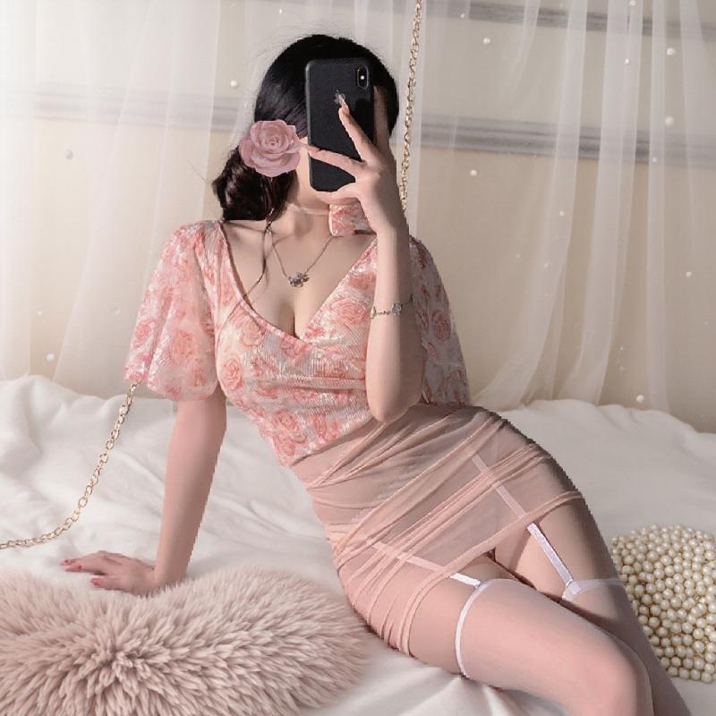 Сексуальное нижнее белье сексуальное кружево цветок que новый женский наряд настроения облегающий с запахом на бедрах чистое желание перспектива