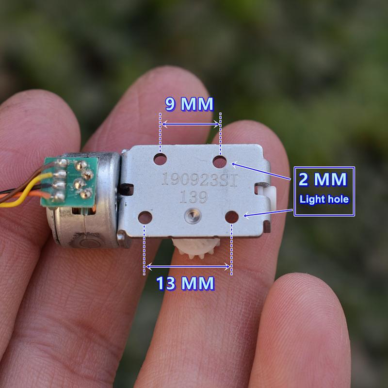 1 шт. Шаговый двигатель Линейный винт Вал Шток Блок 13 Зубьев Пластиковая шестерня DIY Камера Монитор 15 мм 2-фазный 4-проводной Шаговый двигатель