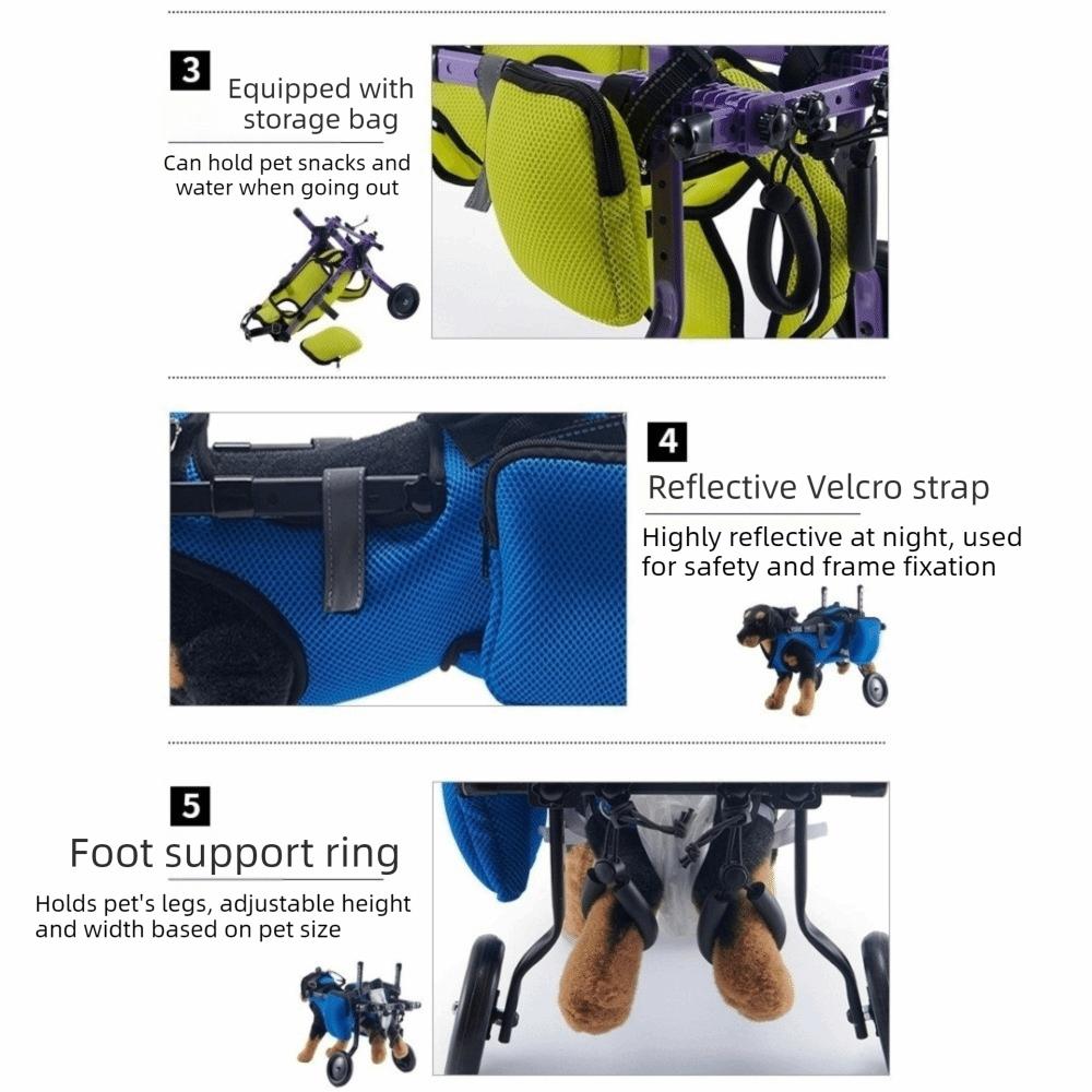 Breathable Dog Wheelchair Adjustable Pet Rehabilitation Walking Aids  Injury Recovery