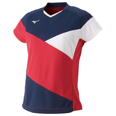 Mizuno Игра в настольный теннис Короткая Динамоушен Пот JTTA Виртуальный Размер M Рубашка, Рукав, Стандартный, Посадка, Впитывающая, Сертифицированная, 82JA9204, Женская, Розовый/Платье