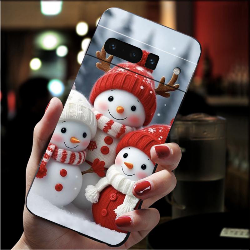 Чехол для телефона Google Pixel 10 Pro XL 9 Pro XL 9A 8 7 6 Pro Pixel 8A 7A 6A Pixel 8 7 6 5 Снеговик Рождество