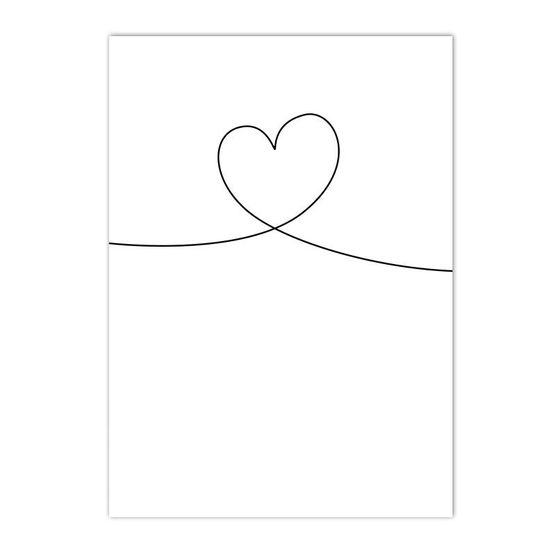 Черно-белый принт с цитатами «Сладких снов», настенное искусство для детской, холст, постер, минималистичная живопись с линиями и сердцем, домашний декор, настенные картины