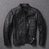 Chinese Size Black Motorcycle Jackets Genuine Cowhide Leather Coats Men Leather Jacket Riding Biker Jackets For Men Clothing Winter