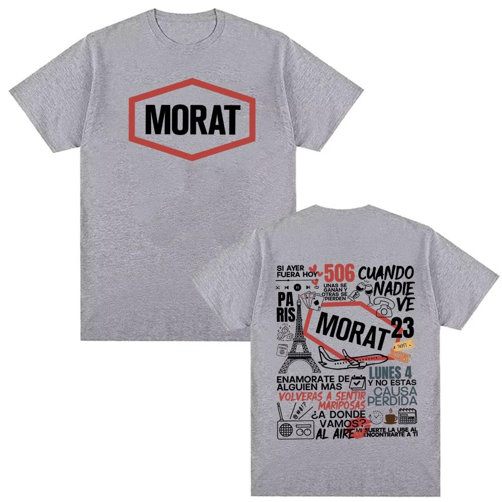 Музыкальная группа Morat Футболка с графическим принтом альбома 2025 Мужская Женская Хлопок Мода Винтажная Летняя Хип-хоп Футболка Высококачественная Футболка