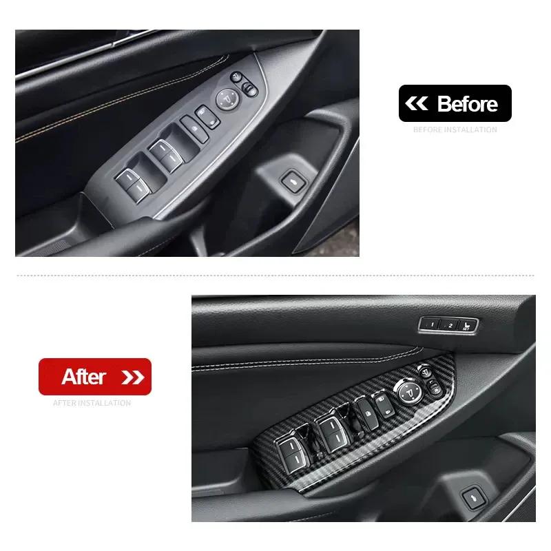 Для Honda Accord X 10-го поколения 2018 Гибридный ABS Декоративные накладки на кнопки стеклоподъемника дверей автомобиля Аксессуары