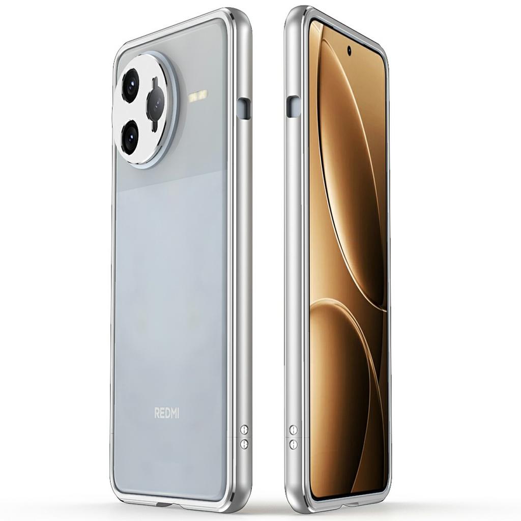 Бампер для Xiaomi Poco F7 Ultra 5G/Redmi K80 Pro 5G, металлический каркас, чехол для телефона с защитой объектива камеры
