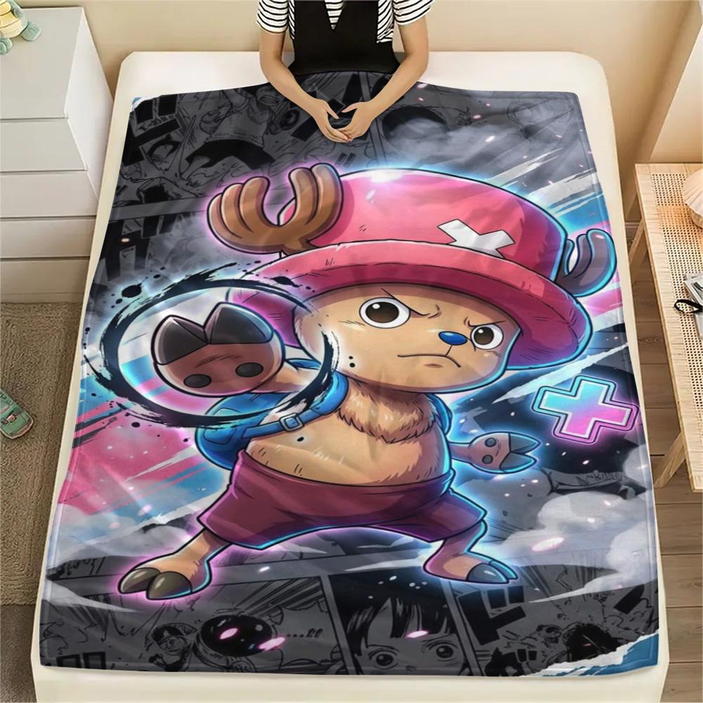 Tony Tony Chopper Soft Daily Rest Flannel Blanket, Warm Printed Cover for Household Furniture and Long Distance Travel.-TING