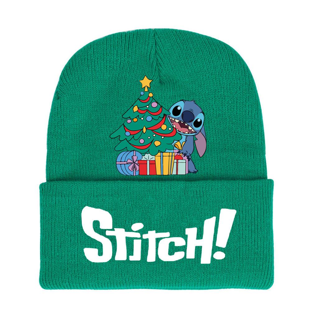Disney Stitch Knit Beanie Winter Hat With Rolled Brim For Christmas Gifts Adults