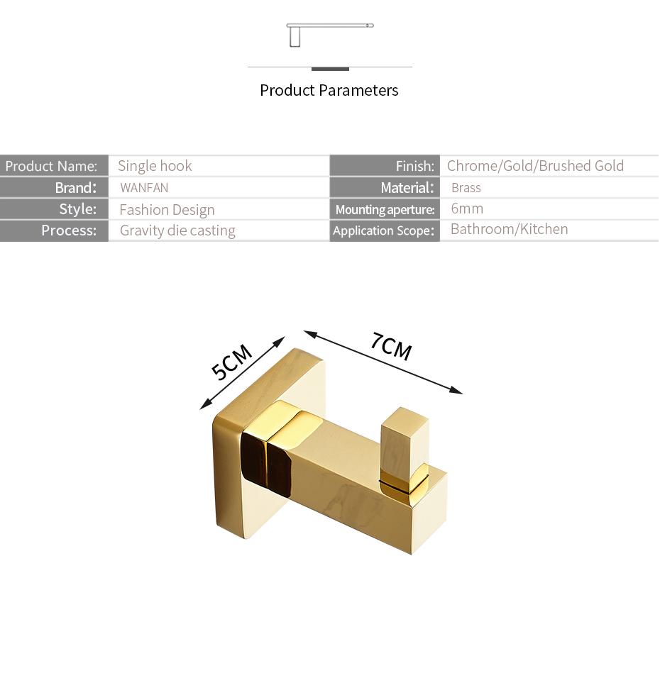 Вешалки для халатов, хромированный крючок на стену, сплошной латунный серебряный крючок для халатов, вешалка для полотенец, вешалка для одежды в европейском стиле 7501L