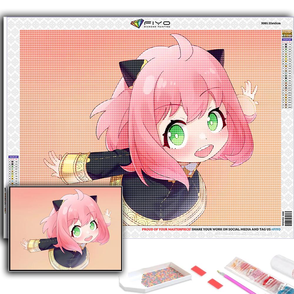 Popular 5D Diy Cross Stitch Anime Poster SPY FAMILY Painting Full Drill Cross-Stitch Crafts Kit Wall Sticker Home Decor