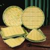 Imitation Bamboo Weaving Hot Pot Vegetable Plate Multiple Styles Vegetable Fruit Tray  Home