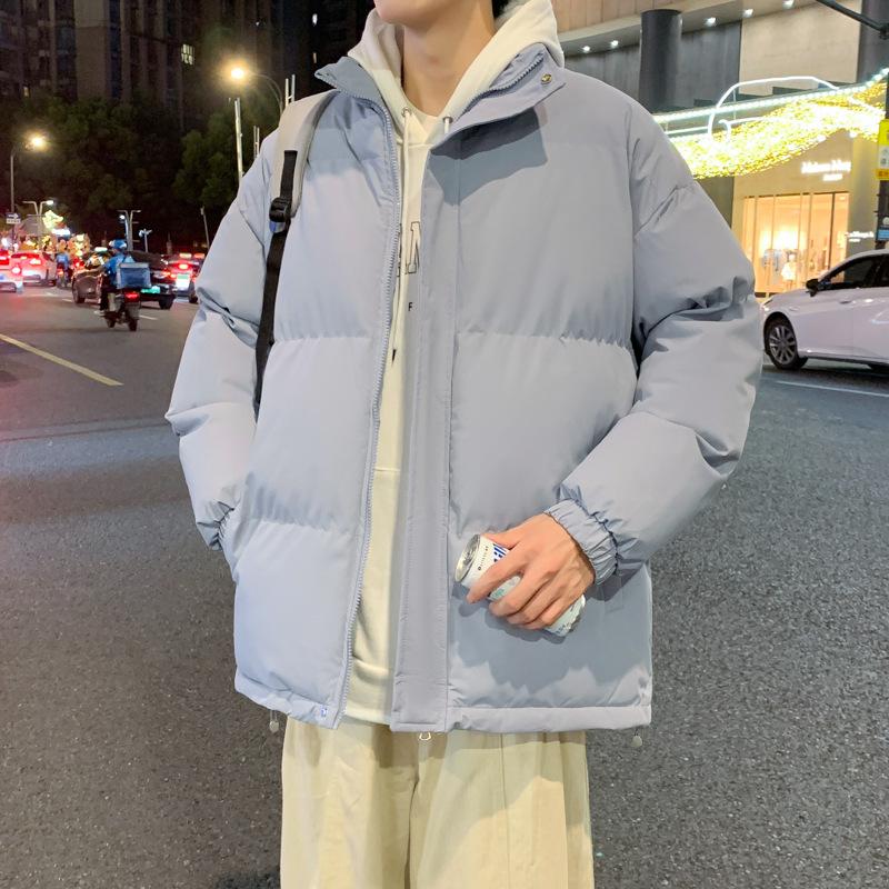 Мужское хлопковое пальто, осенне-зимнее новое утолщенное хлопковое пальто со стойкой, повседневная ветрозащитная теплая хлопковая куртка