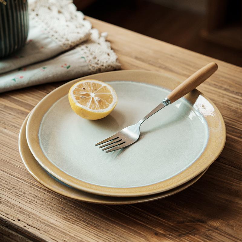 Special-Shaped Plate, Ceramic Plate, Creative Splicing Plate, Retro Style Tableware Plate, Household Vegetable Plate, Pasta Plate, Salad Plate.