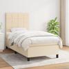 3141734 vidaXL Divan Bed with Mattress Cream 80x200 Cm Fabric