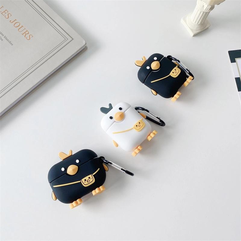 3D Чехол-утка для AirPods 4 2025 Мультяшный милый чехол для наушников для AirPods Pro 2 Чехол Мягкий чехол для AirPods 3