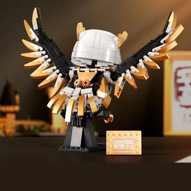 494 шт., коллекция Creator, серия Steam Da Vinci, элементы в стиле сова, панк, механические строительные блоки, модель сборки T7003