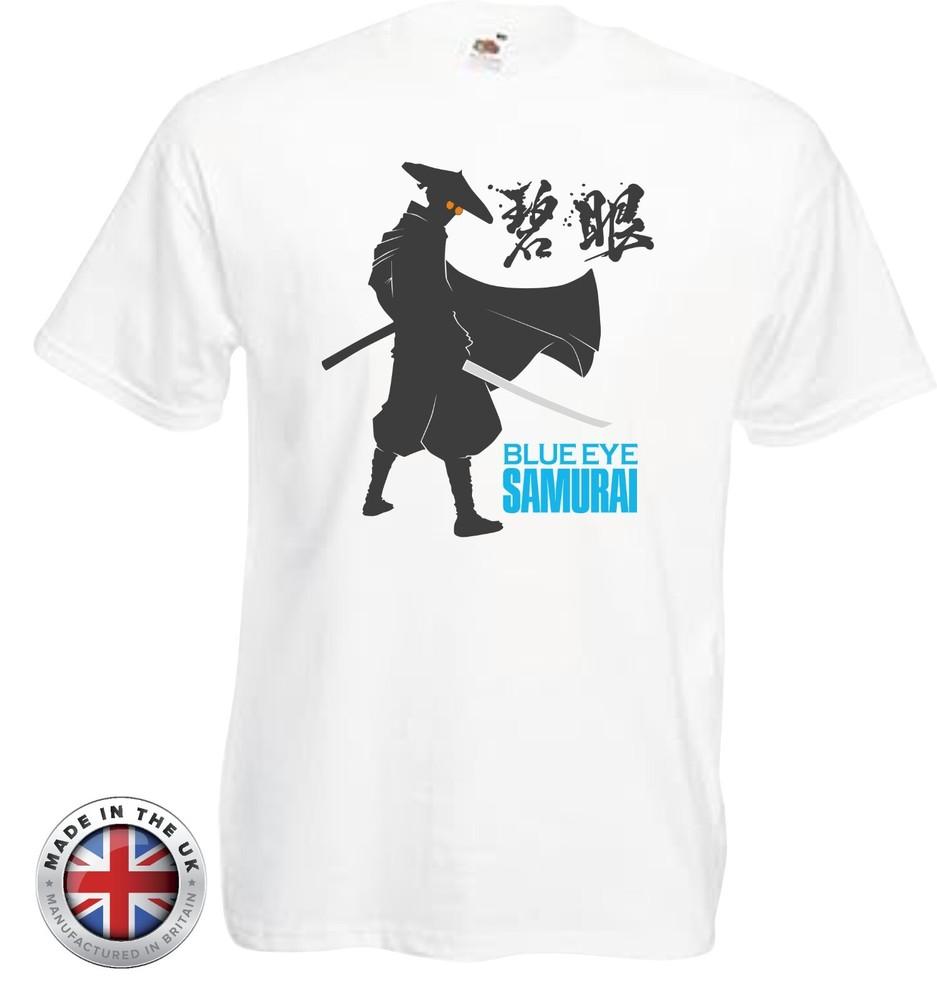 BLUE EYE SAMURAI tshirt Mizu tshirt White Japanese T-Shirt unisex+ladies fitted