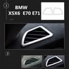 Car Styling Instrument Panel Air Conditioner Air Outlet Decorative Frame for BMW X5X6 E70E71 Stainless Steel