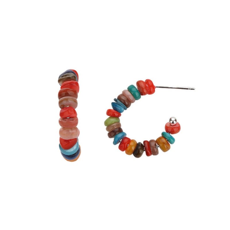 Charmy rainbow shell-earring