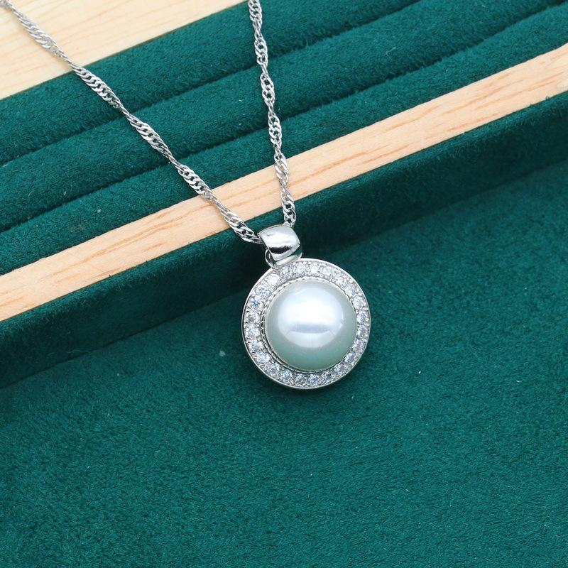 Ring Necklace Earrings Bracelet Set Full of Diamond Jewelry Lady Set