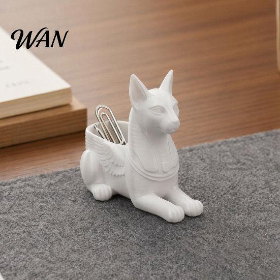 Декоративная коробка для хранения кошек, Египетская статуэтка, 3D-печатная фигурка Бастет с местом для хранения, Статуэтка богини, Мифическое существо, Настольный органайзер для дома и офиса,