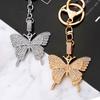 Exquisite Lobster Buckle Butterfly Pendant Key Chains Women Fashion Keychains Jewelry for Bag Car Gift Ornament