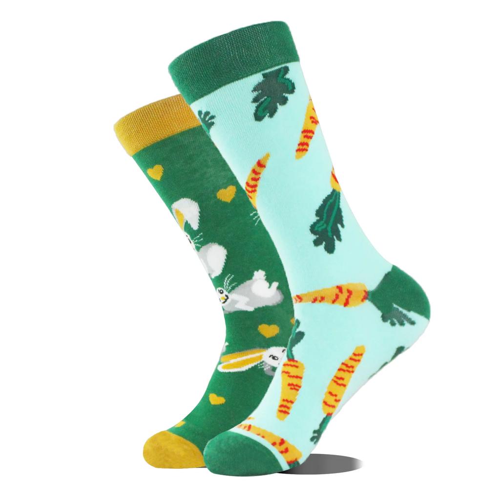 Новые модные носки Креативные AB асимметричные хлопковые носки Персонализированные Популярные Уличные Жаккардовые Парные носки