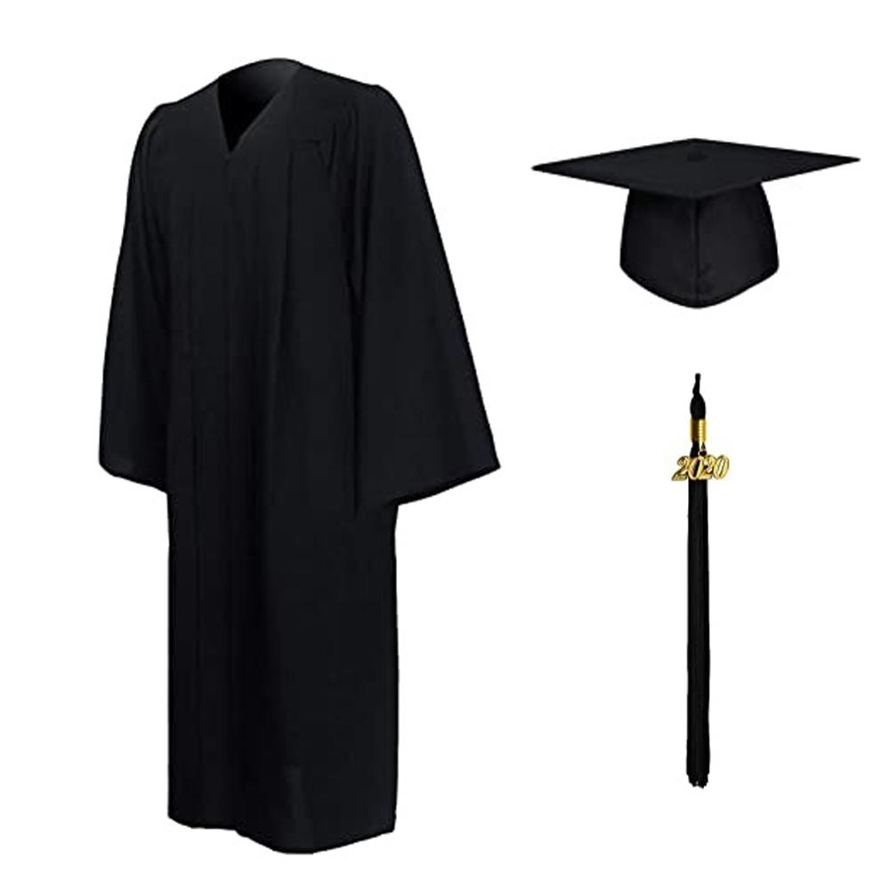 University 2023 Happy Graduation Bling Removable Tassel Mortarboard Hat Graduation Gown Set