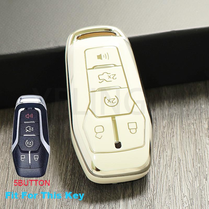 5 Кнопок ТПУ Чехол для Пульта Автомобильного Ключа Для Ford Fusion F-150 Edge Explorer Mustang Lincoln MKZ MKC Platinum 2016 F150 Lariat Чехол