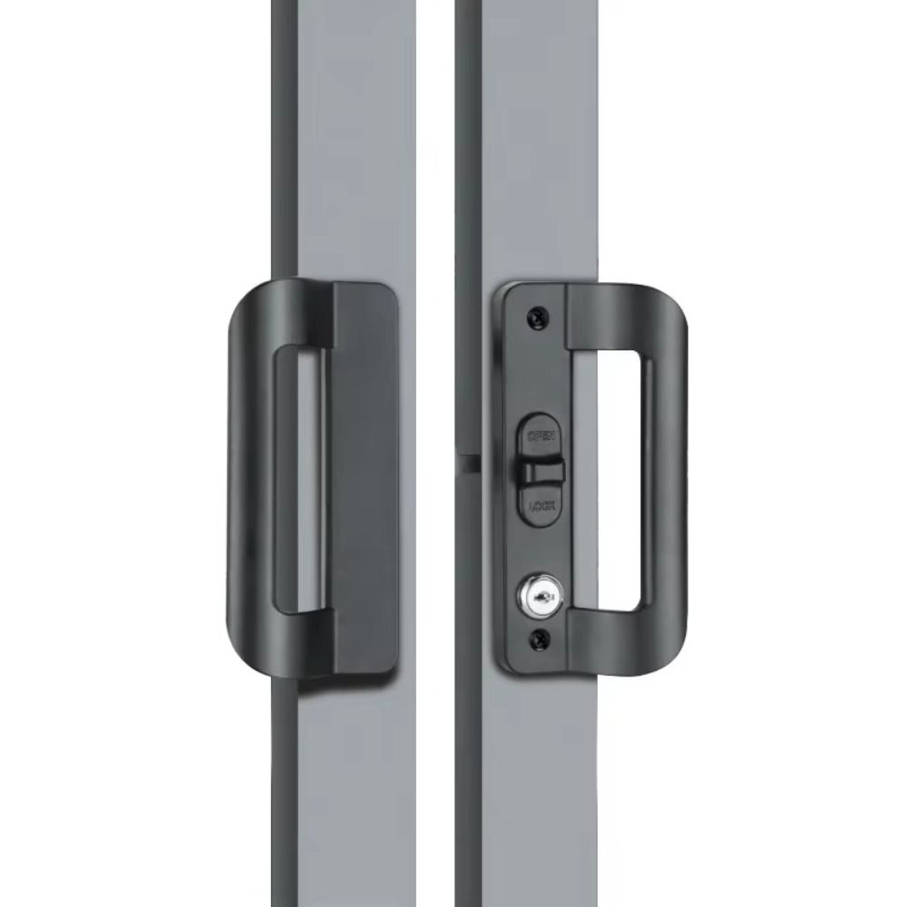 Aluminum Zinc Zinc Alloy Anti-theft Door Lock Set with Handle Flush Lock Kit Balcony Sliding Door
