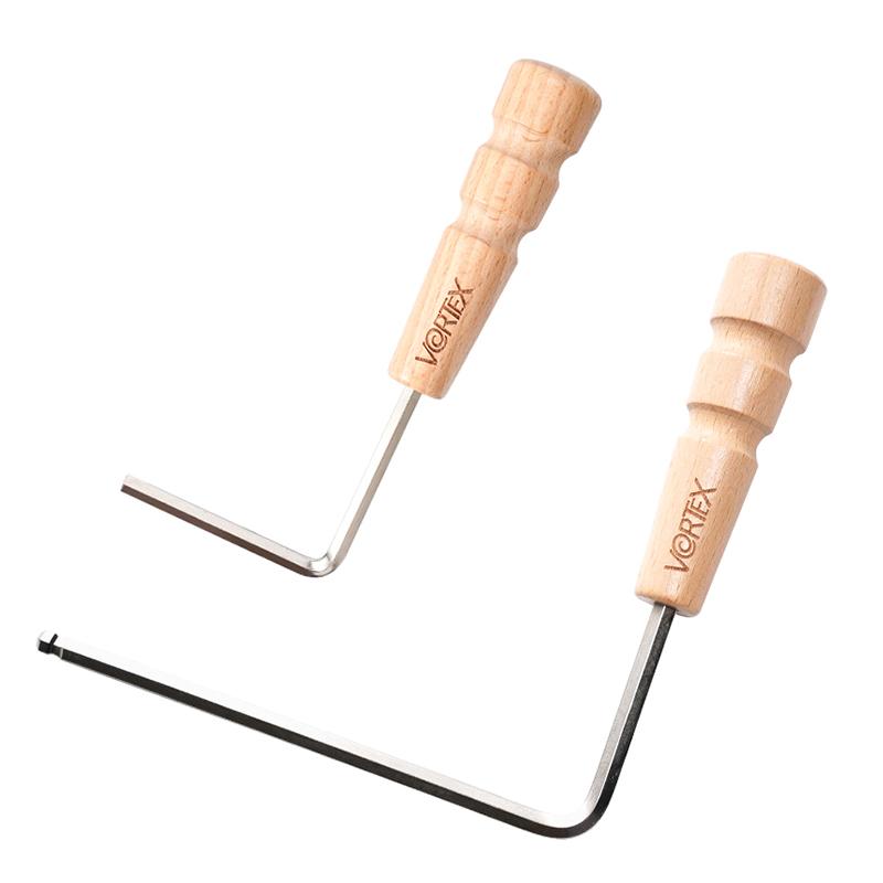 Набор шестигранных ключей для гитары 4 мм/5 мм - удлиненный ключ с деревянной ручкой для обслуживания грифа, инструмент с удобным захватом для легкой регулировки анкерного стержня.