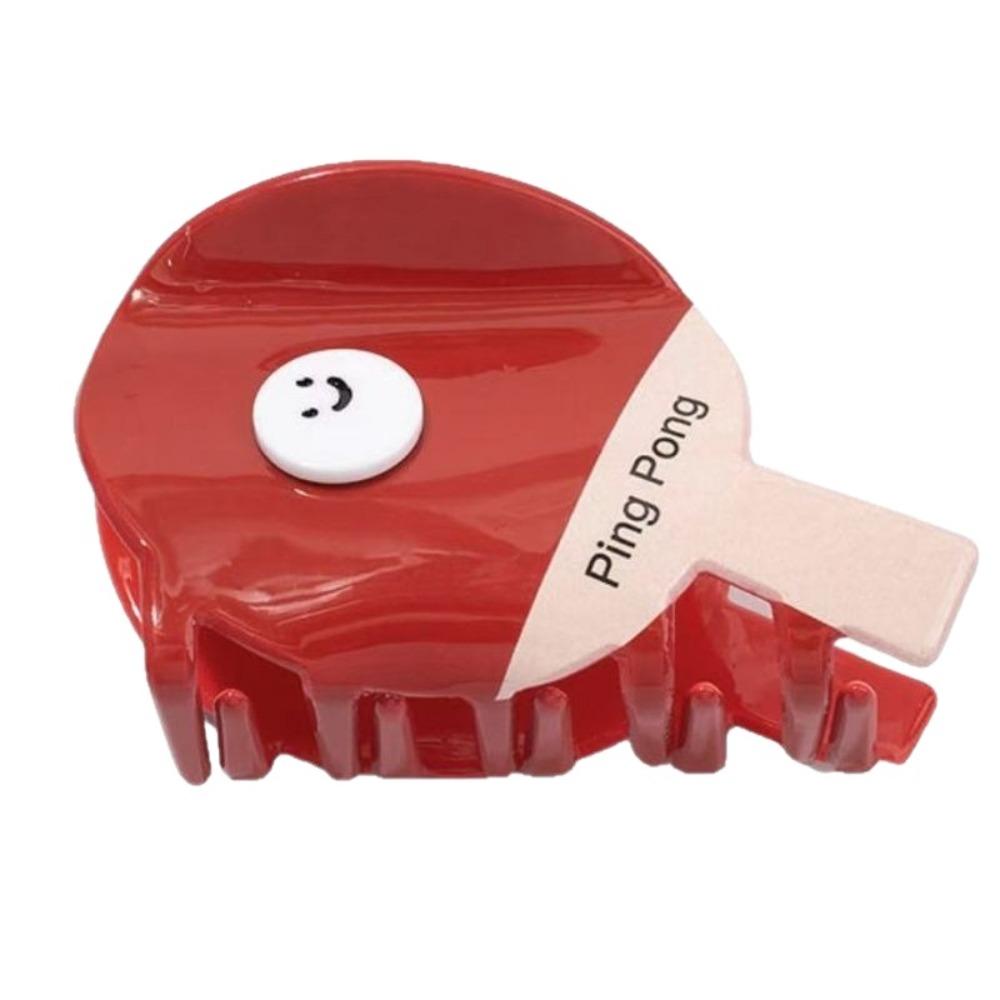 Sweet Table Tennis Racket Hairpin Small Hair Claw Clip Cute Badminton Hairpin Women Decoration