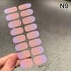 16Pcs/Sheet Semi-Cured Gel Nail Polish Sticker Long-Lasting Extension Cream Nail Decal Full Cover Gradient Color Cured Slider
