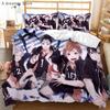 Комплект постельного белья Haikyuu, 3D-печатный волейбол для мальчиков, мультяшный аниме-пододеяльник, комплект роскошного постельного белья для детей, подарок, декор для дома