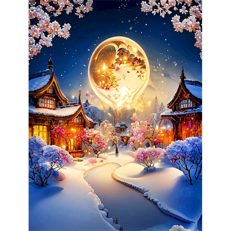 5d алмазная живопись Зимний дом наборы пейзажей Diy Алмазная вышивка крестиком мозаика художественный подарок домашний декор