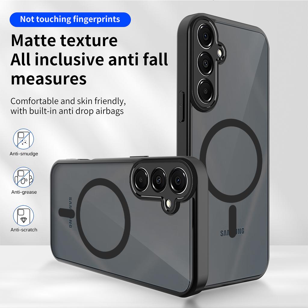 Case for Samsung Galaxy A57 A37 A17 A56 A16 A36 A26 A55 A35 A15 A25 A14 A24 A54 Matte Translucent Magnetic Wireless Charge Cover