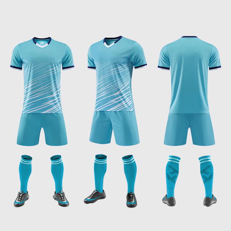 Детский быстросохнущий дышащий футбольный тренировочный костюм из джерси - командная форма для мальчиков, впитывающая пот