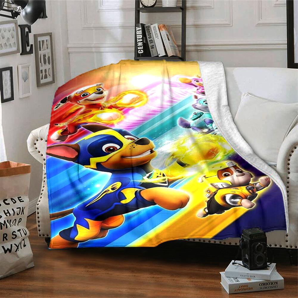 1Pc Paw Patrol Sky Rescue Blanket For Couch Bed Plush Cozy Fuzzy Blanket Super Soft Warm Blankets For Fall And Winter 091838