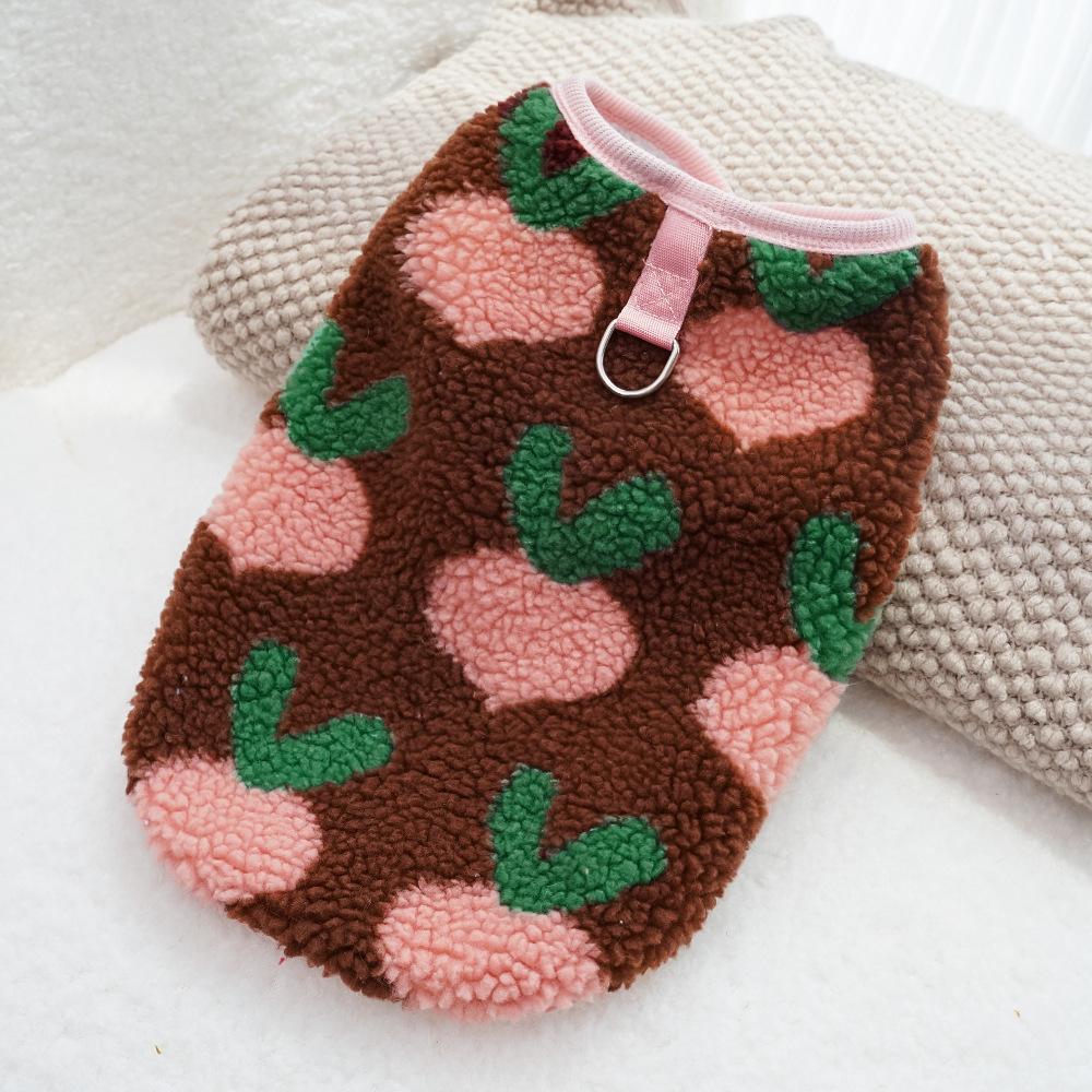 Pet Clothes Autumn and Winter Plush Double Layer Cat Dog Universal Cold Protection Dog Vest Cat Supplies Teddy