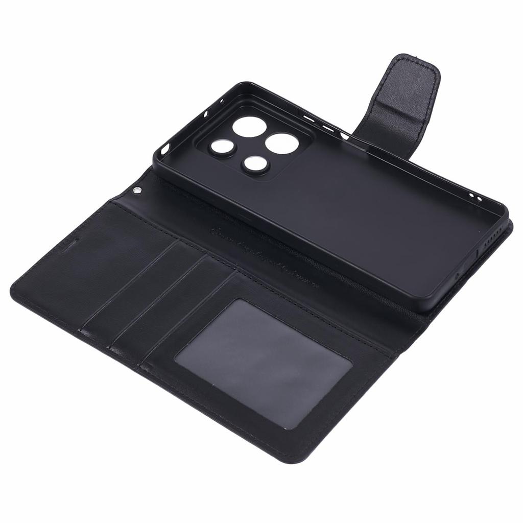 HANMAN Mill Series Phone Cover for Xiaomi Redmi Note 13 5G Case PU Leather Phone Shell Wallet