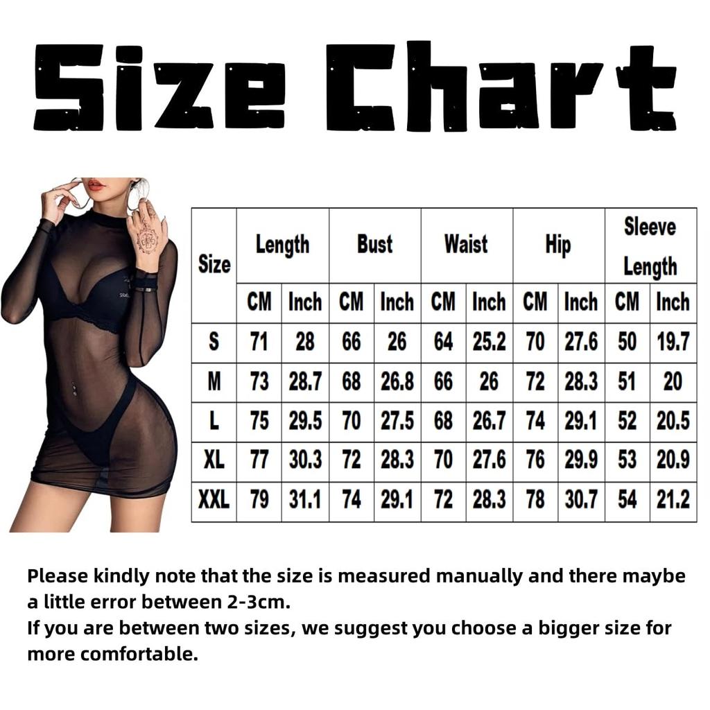 Сексуальное Мини Черное Тонкое Марлевое Бикини С Длинным Рукавом Прозрачное Пляжное Стройнящее Повседневное Летнее Прозрачное Сексуальное Подходит для Летних Курортных Клубов [Getrays]