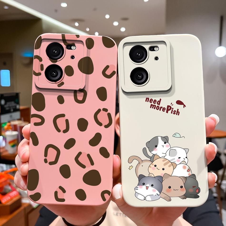 Милый Чехол Для Xiaomi 13T Pro Funda Мягкий Гладкий Жидкий Силикон Полная Защита Ударопрочный Корпус Телефона Для Xiaomi13T 13TPro Capa