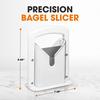 Cheer Collection Guillotine-Style Bagel Slicer with Safety Shield - Sharp Serrated Stainless Steel Blade for Cutting Bagels - Fits Bagels Up To 2" Thi