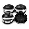 4Pcs/set Black 83mm US Flag Car Emblem Badge Hub Wheel Rim Center Cap USA Flag for GMC Chevrolet Tahoe Silverado Suburban Yukon XL Sierra 1500 Limited